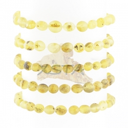 Light green raw amber bracelet